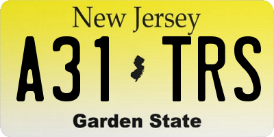 NJ license plate A31TRS