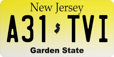 NJ license plate A31TVI