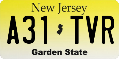 NJ license plate A31TVR