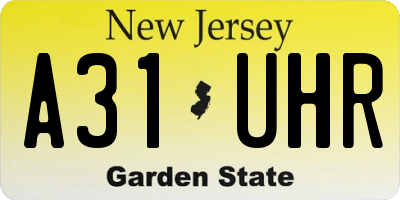 NJ license plate A31UHR