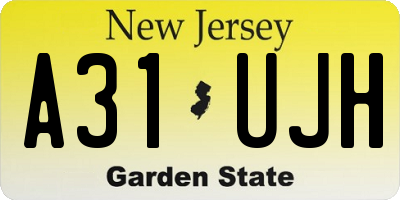NJ license plate A31UJH