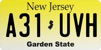 NJ license plate A31UVH