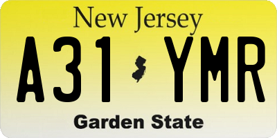 NJ license plate A31YMR