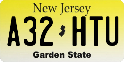 NJ license plate A32HTU
