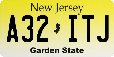 NJ license plate A32ITJ
