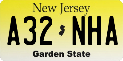 NJ license plate A32NHA