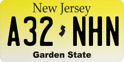 NJ license plate A32NHN
