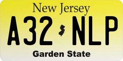 NJ license plate A32NLP