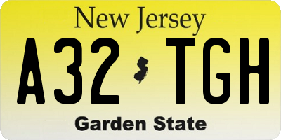 NJ license plate A32TGH