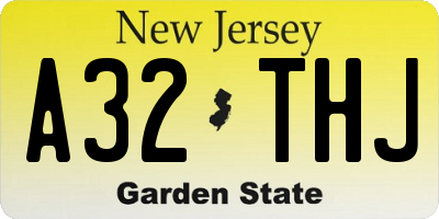 NJ license plate A32THJ