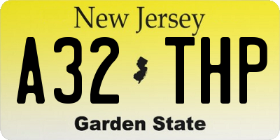 NJ license plate A32THP