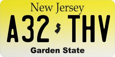 NJ license plate A32THV