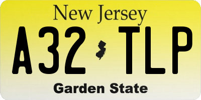 NJ license plate A32TLP