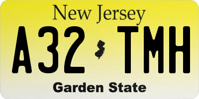 NJ license plate A32TMH