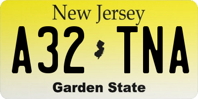 NJ license plate A32TNA
