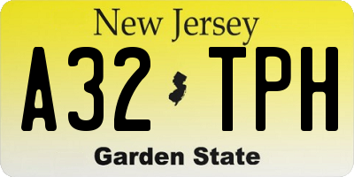 NJ license plate A32TPH