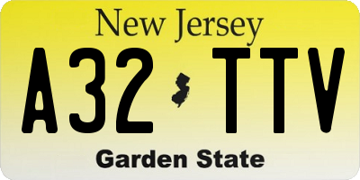 NJ license plate A32TTV