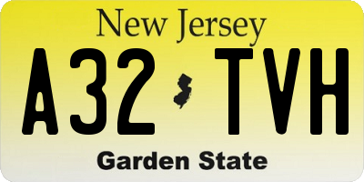 NJ license plate A32TVH