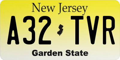 NJ license plate A32TVR