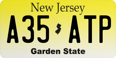 NJ license plate A35ATP
