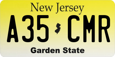 NJ license plate A35CMR