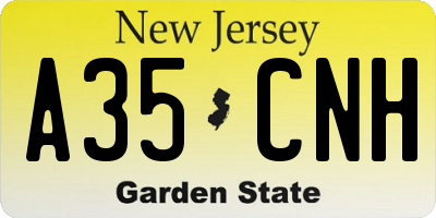 NJ license plate A35CNH