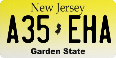 NJ license plate A35EHA