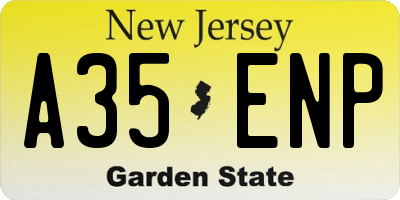 NJ license plate A35ENP