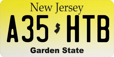 NJ license plate A35HTB