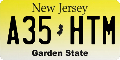 NJ license plate A35HTM