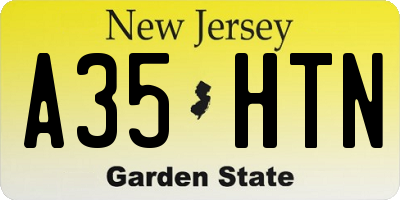 NJ license plate A35HTN