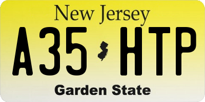 NJ license plate A35HTP