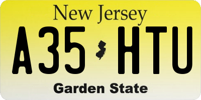 NJ license plate A35HTU