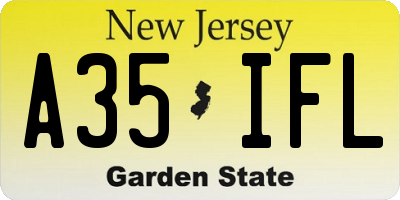 NJ license plate A35IFL