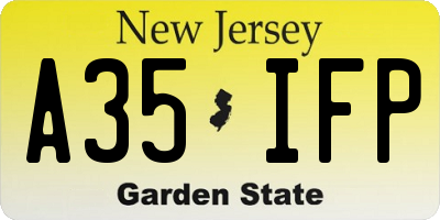 NJ license plate A35IFP
