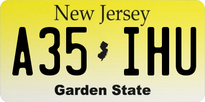 NJ license plate A35IHU