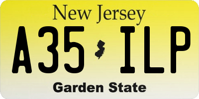 NJ license plate A35ILP