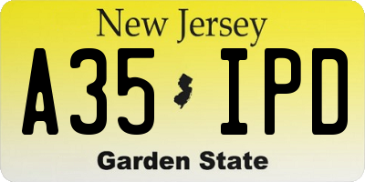 NJ license plate A35IPD