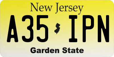 NJ license plate A35IPN