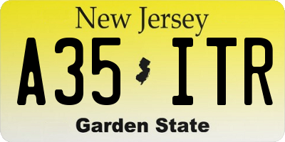 NJ license plate A35ITR
