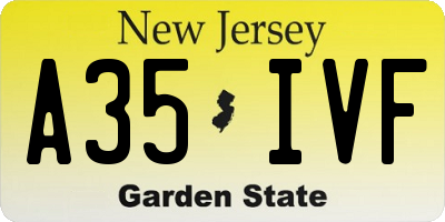 NJ license plate A35IVF