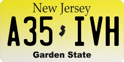 NJ license plate A35IVH