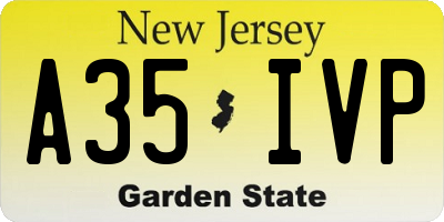 NJ license plate A35IVP