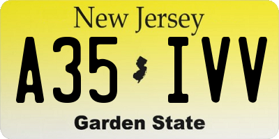 NJ license plate A35IVV