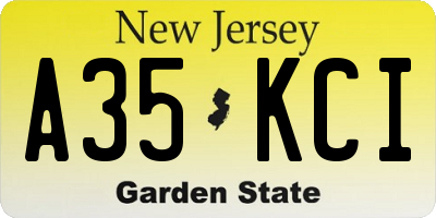 NJ license plate A35KCI
