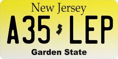 NJ license plate A35LEP
