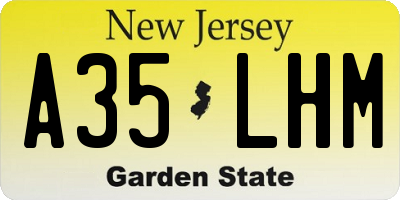 NJ license plate A35LHM