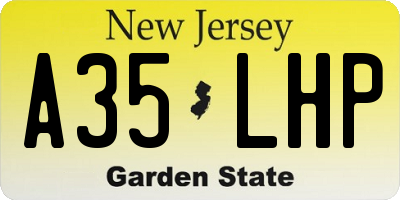 NJ license plate A35LHP
