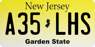 NJ license plate A35LHS
