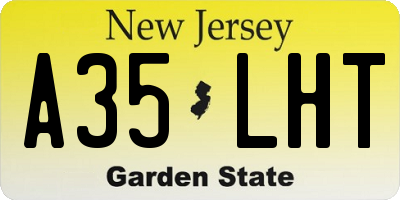 NJ license plate A35LHT